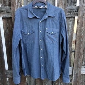 Salt Valley western denim button down shirt